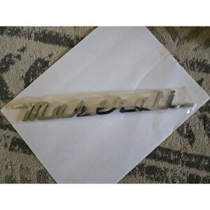 Maserati Chrome‎ Trunk Lid Letter Nameplate Logo Emblem Badges Sport OEM New